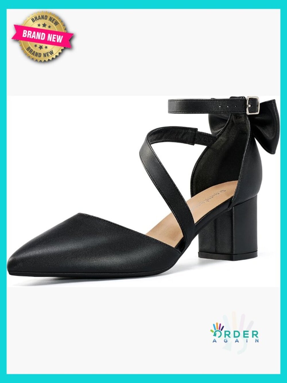 Women's Block Heel Pumps with Latex Cushioned Insole for Office